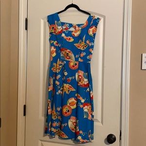 Trashy Diva Loop dress in Geisha Fans print